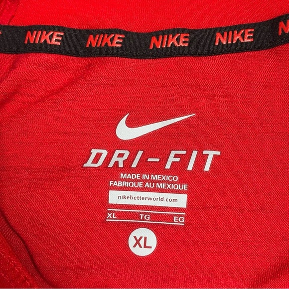 Nike Dri-Fit Touch Long Sleeve Pullover Hoodie-Red-Men Size XL - Picture 6 of 7